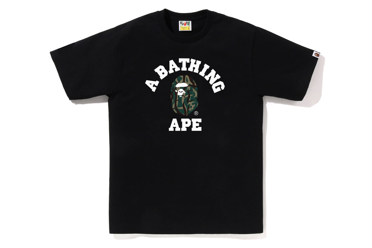 BAPE Trial Camo College Tee Black/Green
