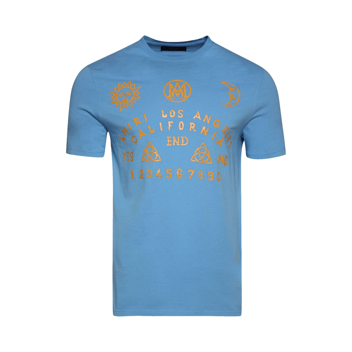 AMIRI Ouija Board Cotton Graphic Tee Carolina Blue