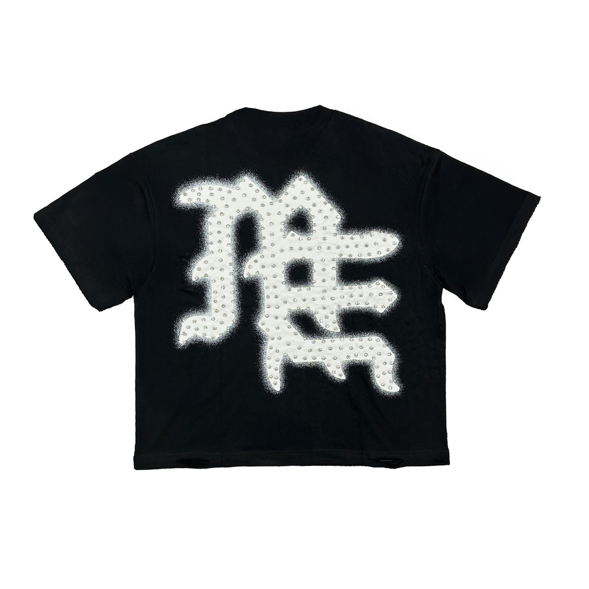 Mixed Emotions Black End Rhinestone Tee