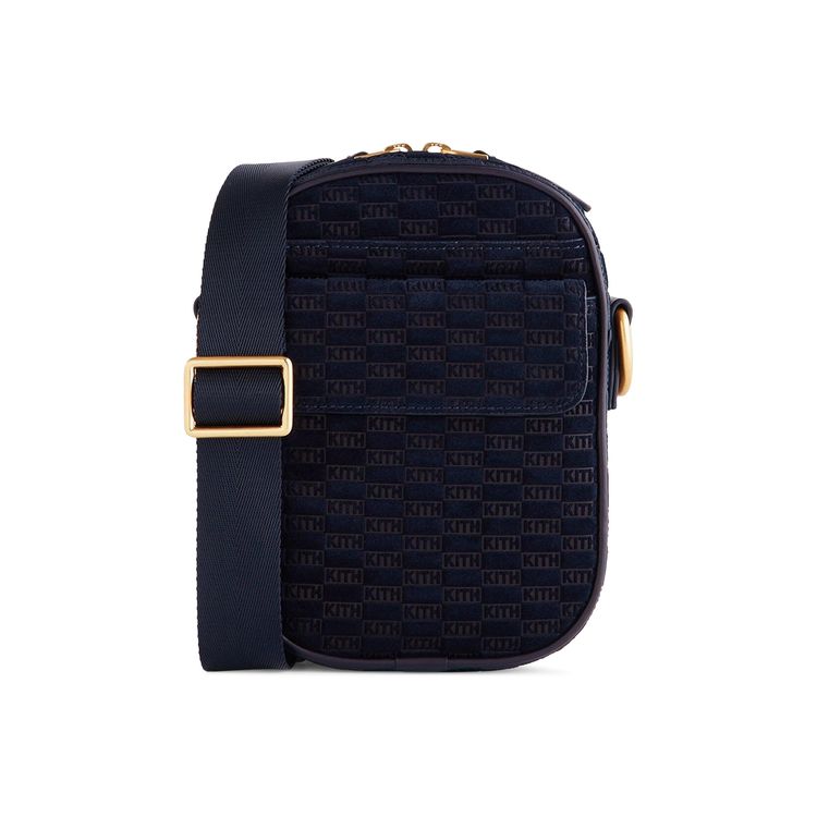 Kith Monogram Suede Passenger K15 Bag Ink