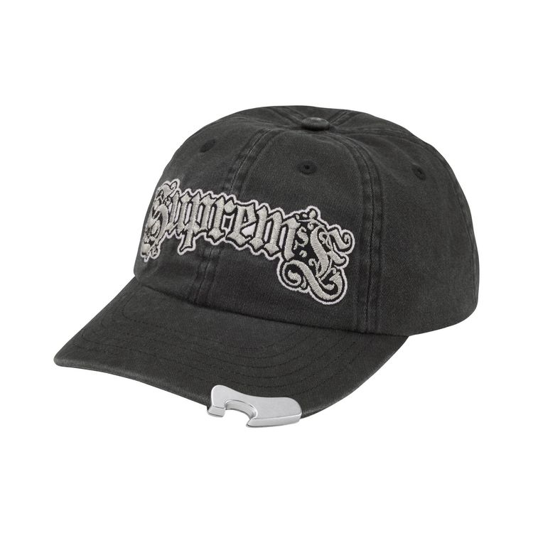 Supreme Bottle Opener 6-Panel Hat Black