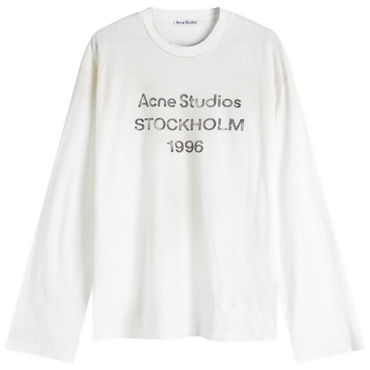 Acne Studios Logo Long Sleeve Tee Dusty White