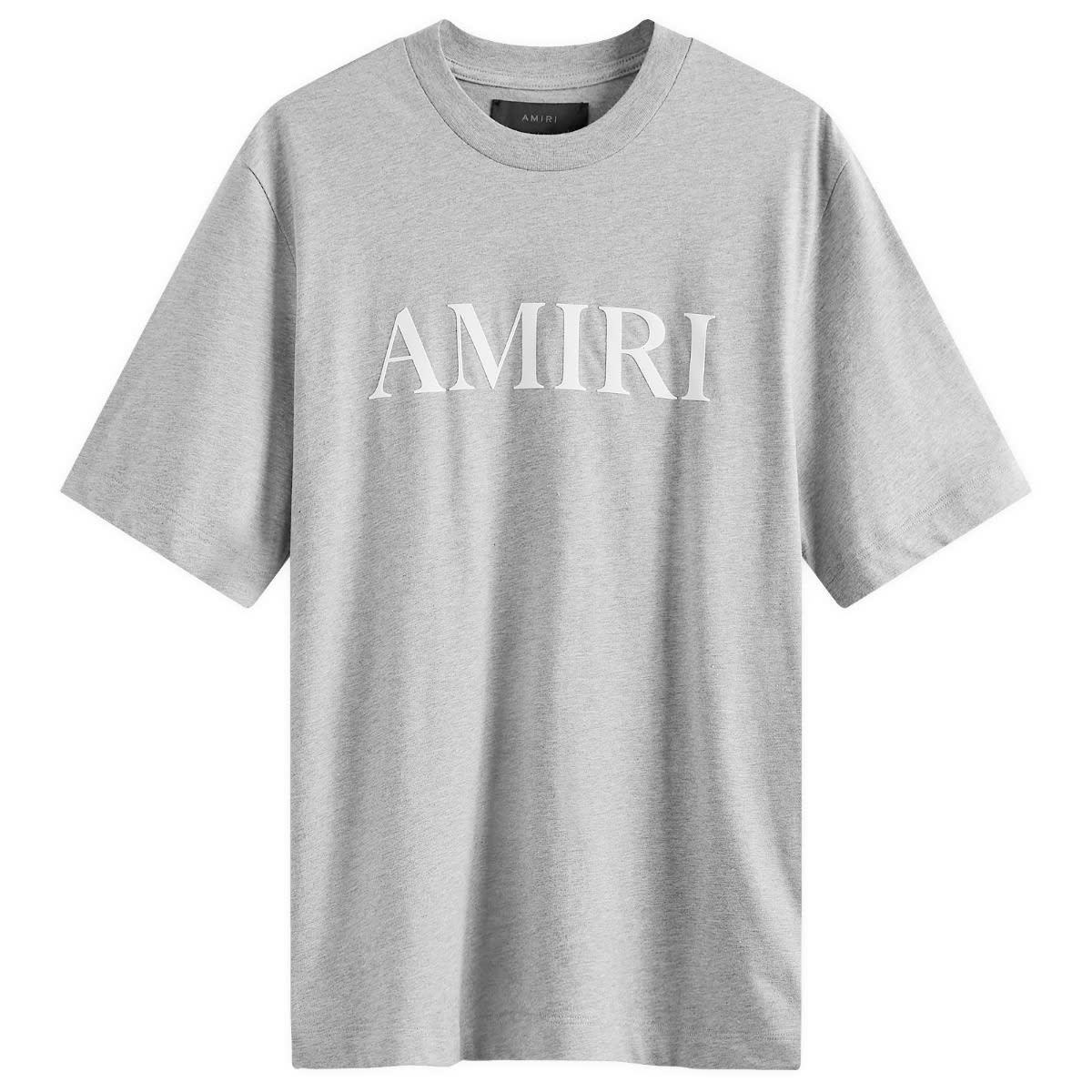 Amiri Gray Logo Tee