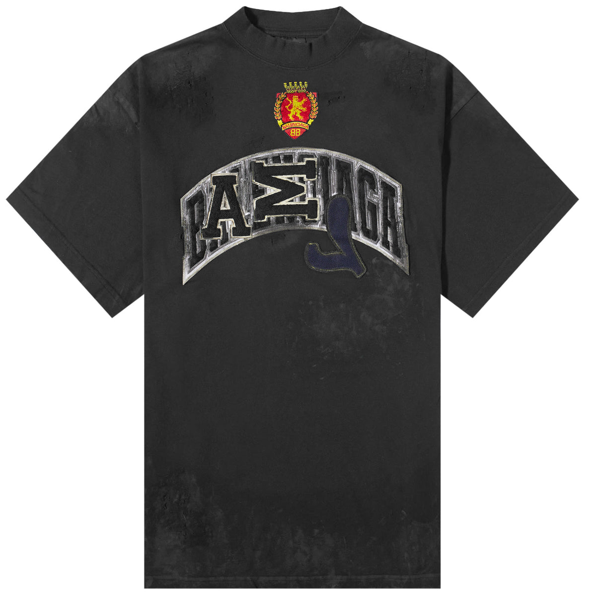 Balenciaga Skater Logo Oversized T-shirt Black