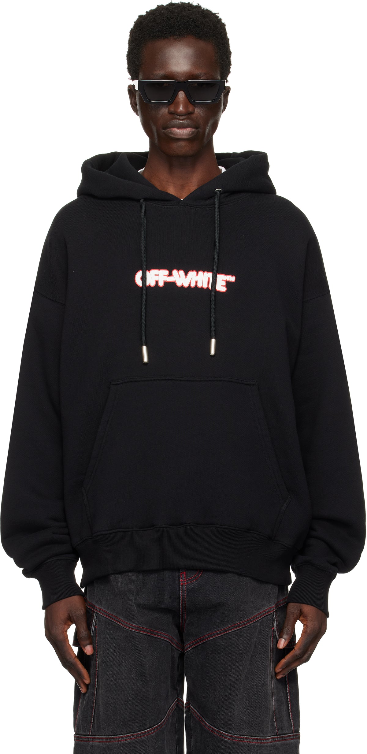 Off-White Black Round Logo Skate Hoodie