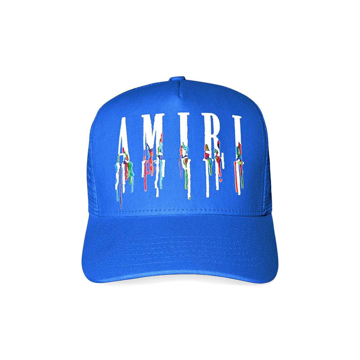 Amiri Paint Drip Core Logo Trucker Hat Princess Blue