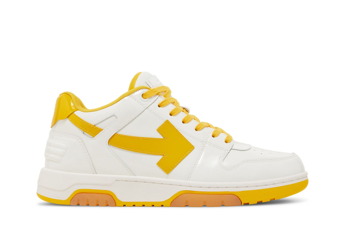 OFF-WHITE Out Of Office OOO Low Tops White Yellow