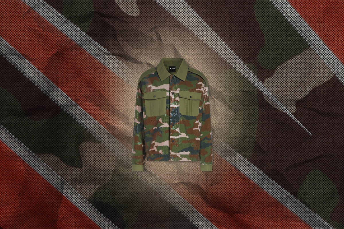 adidas IVY Beyonce Army Camo Oversize Originals Collared Jacket Women