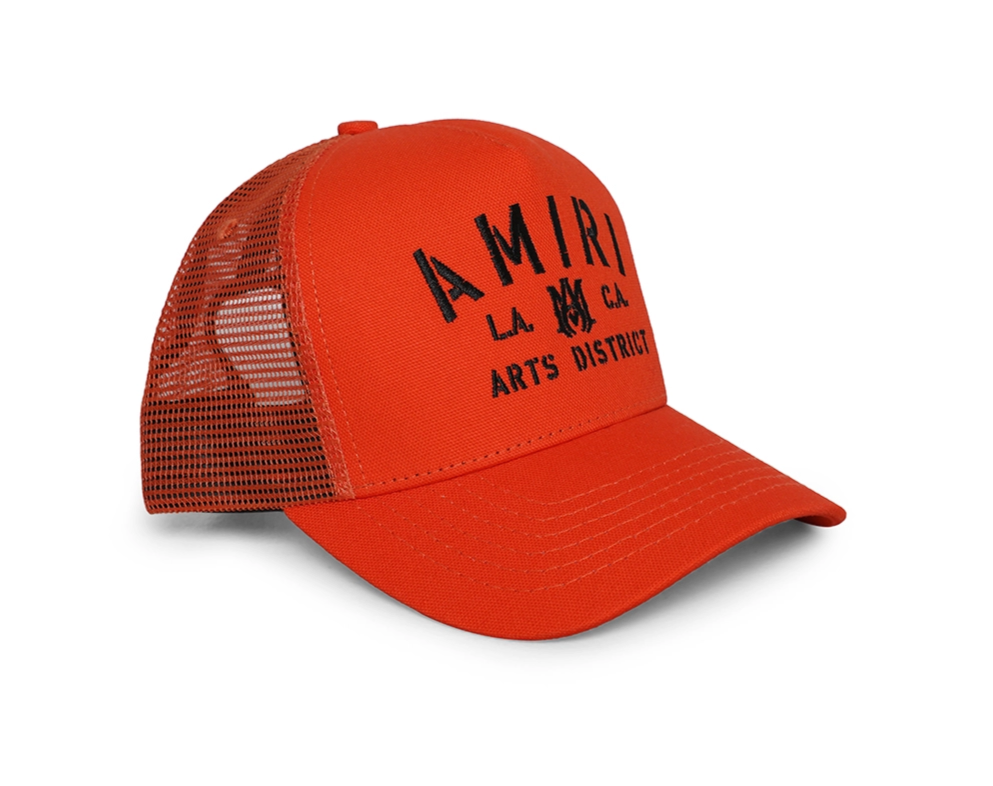 Amiri Stencil Trucker Hat Orange/Black