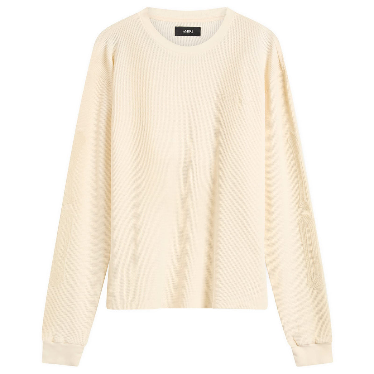 AMIRI Mens Bones Long Sleeve T-Shirt Ivory