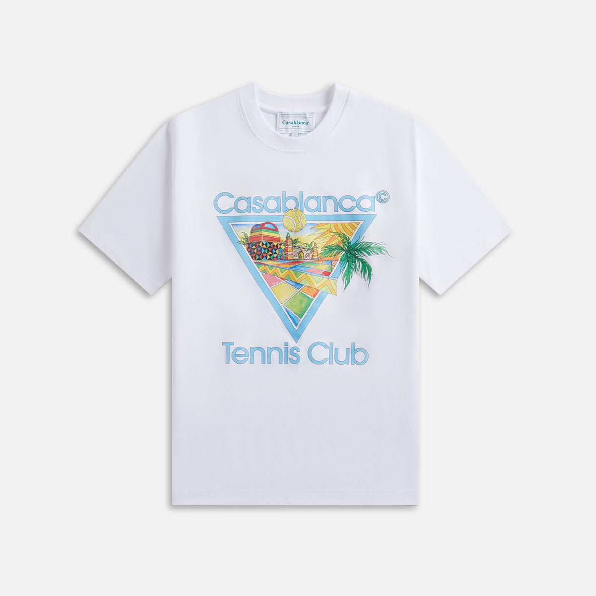 Casa Blanca afro cubism tennis club cotton t shirt white
