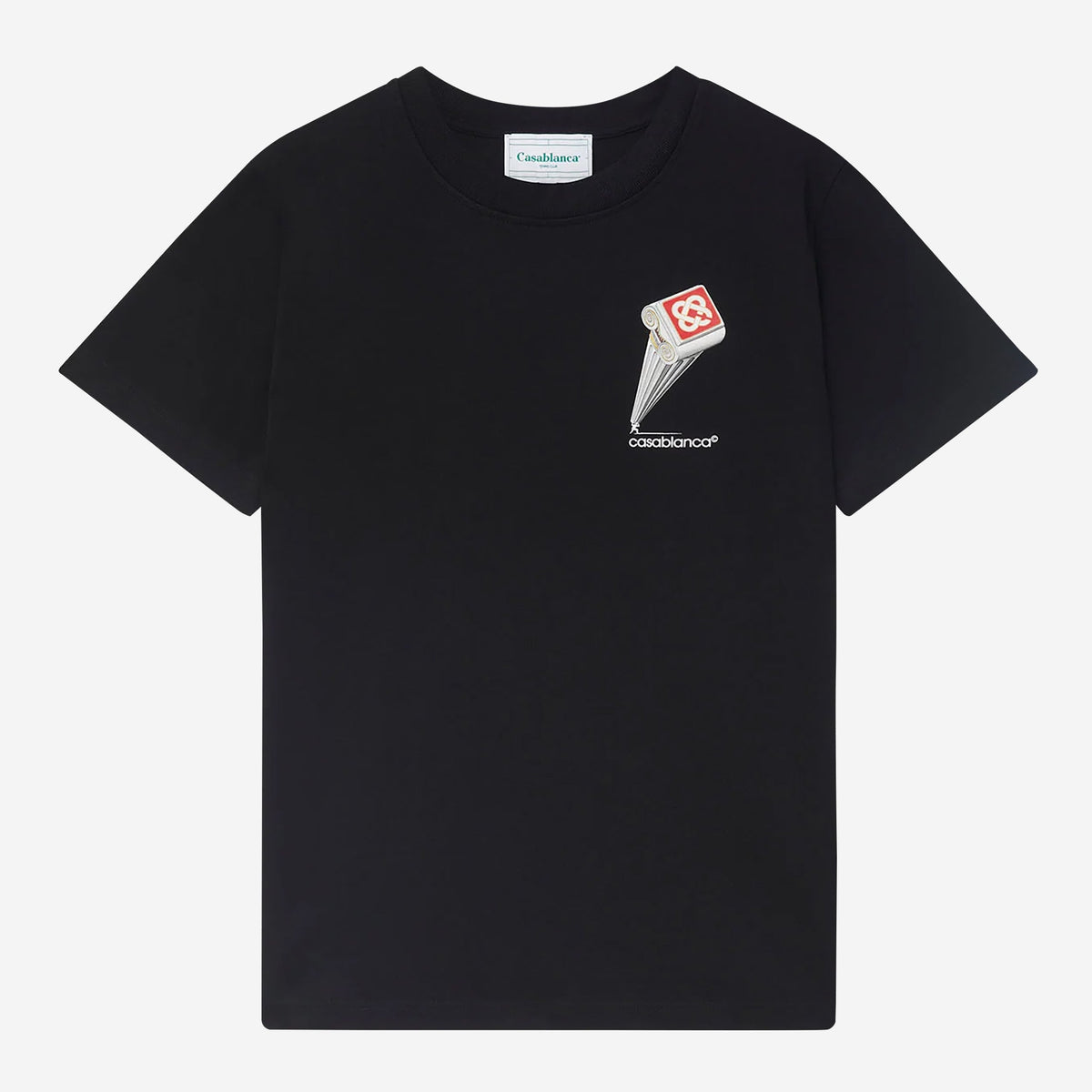 Casablanca Leaning Column Printed T Shirt Black