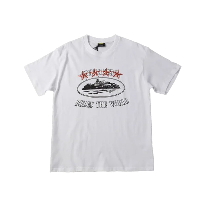 Corteiz 4Starz Alcatraz T-shirt White