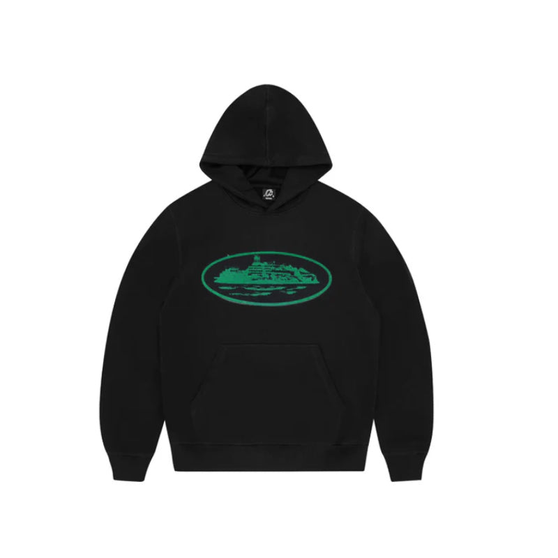 Corteiz Alcatraz Hoodie Black Green