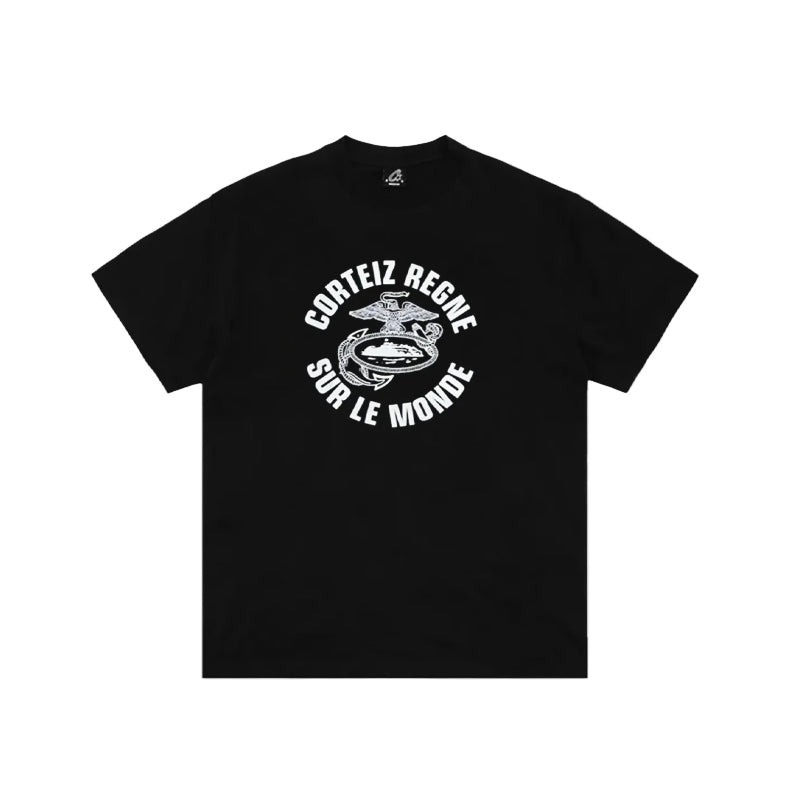 Corteiz Regne Sur Le Monde Tee Black