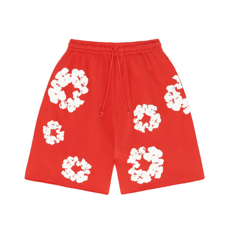 Denim Tears The Cotton Wreath Shorts Red