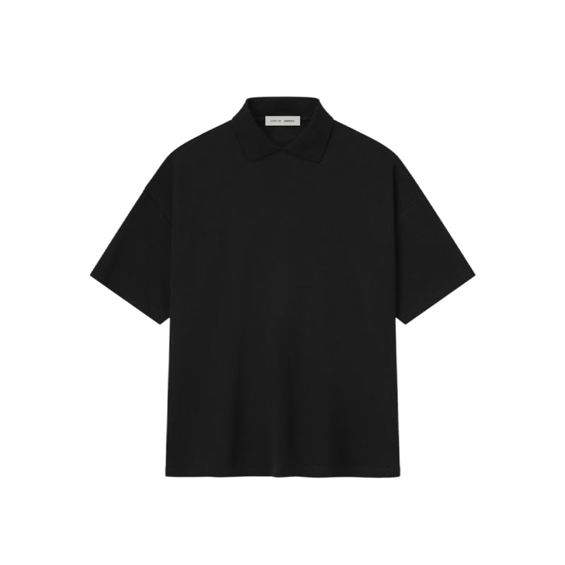 Fear of God Essentials Pique 90's Polo Sleeve Tee Jet Black