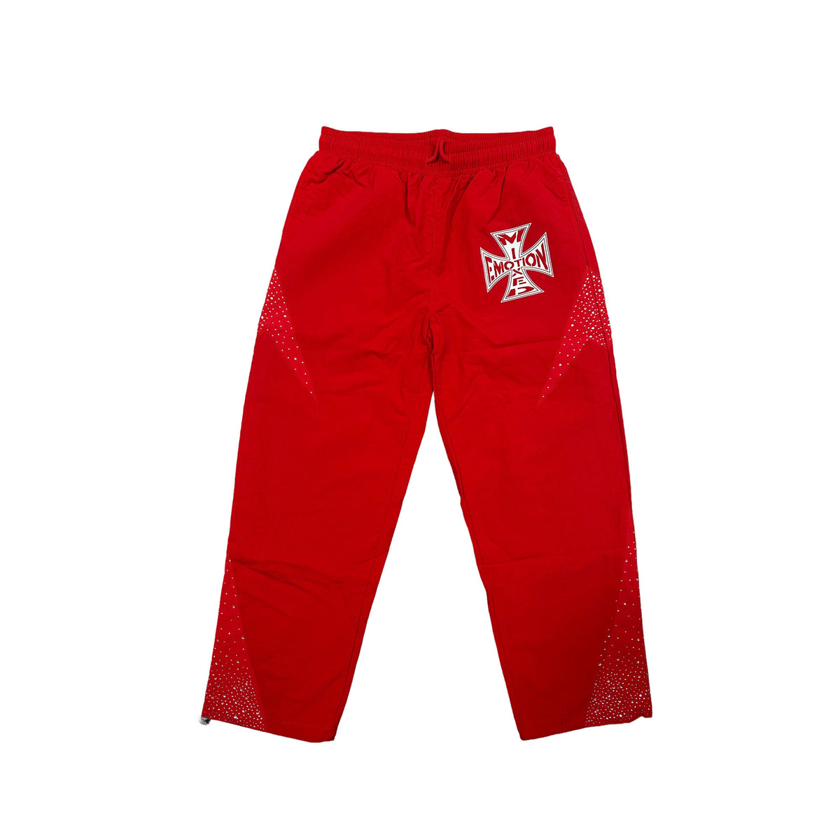 Mixed Emotions Red Classic Nylon Pants