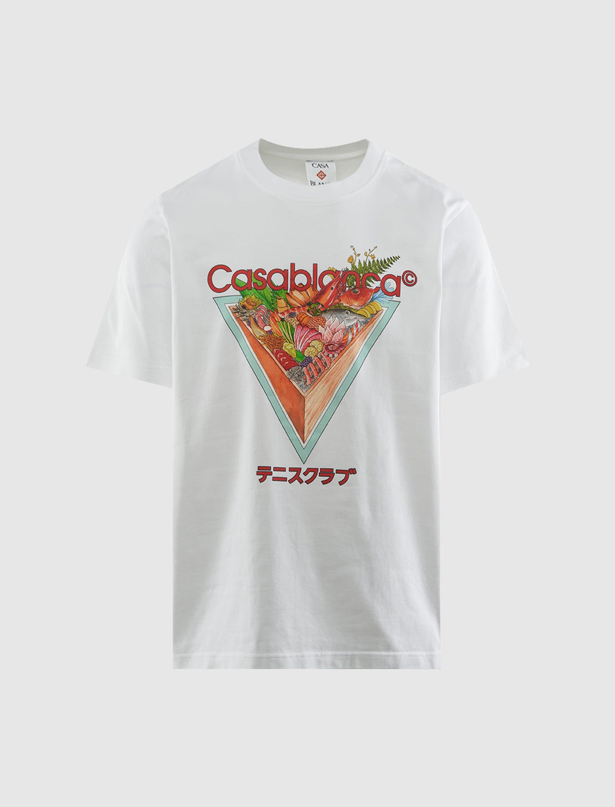 Casablanca Tennis Club Icon Screen Printed T Shirt White