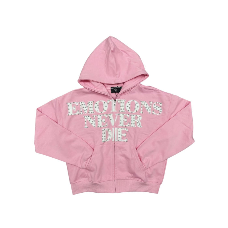 Mixed Emotions End Hoodie Pink