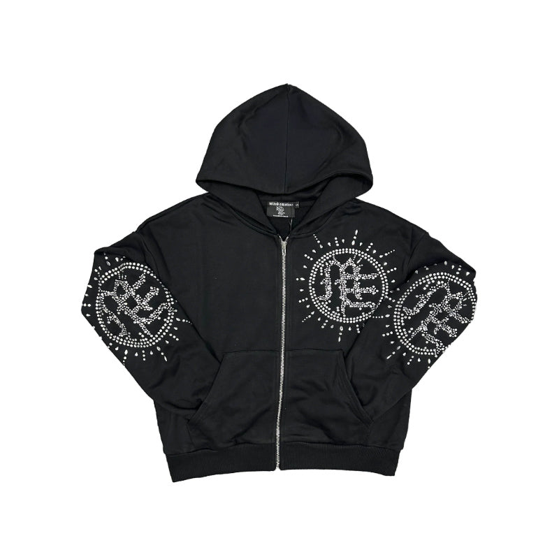 Mixed Emotions ‘Eclipse’ Black Rhinestone Hoodie