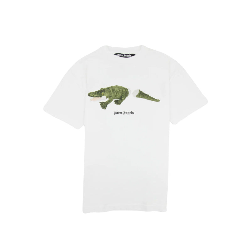 Palm Angels Croco Short-Sleeve Tee 'White/Green'