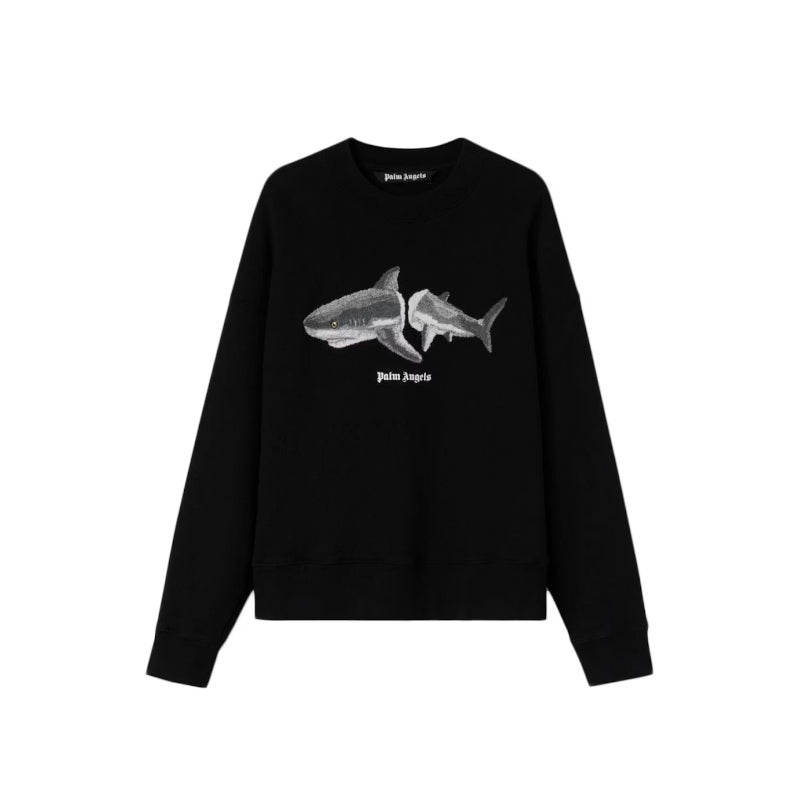 Palm Angels Shark Sweatshirt Black/White
