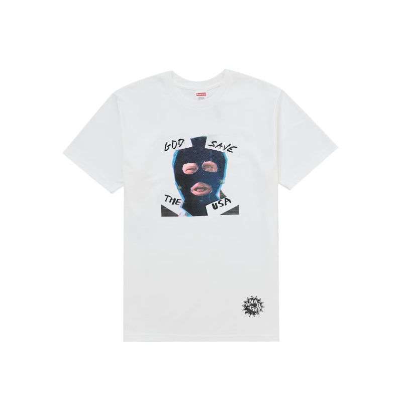 Supreme God Save Us Tee White