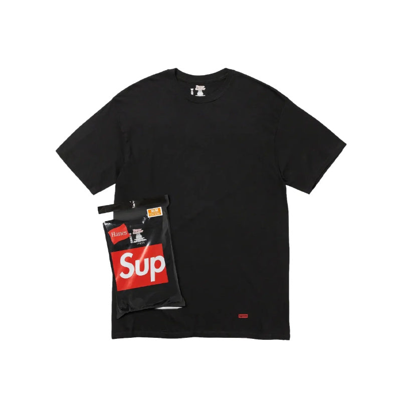 Supreme Hanes Tagless Tees (3 Pack) Black