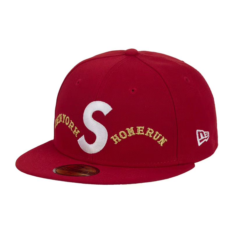 Supreme Homerun S Logo New Era 59Fifty Hat Red