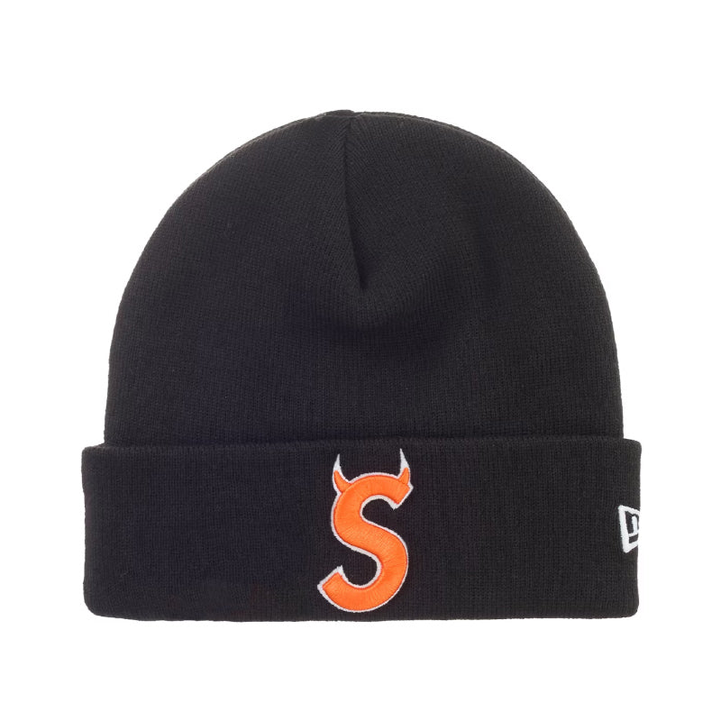 Supreme New Era Devil S Logo Beanie Black