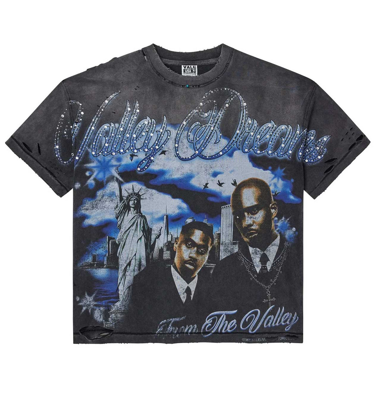 Vale Forever Godfather Black Bling Tee 'Black/Blue/Jeweled'