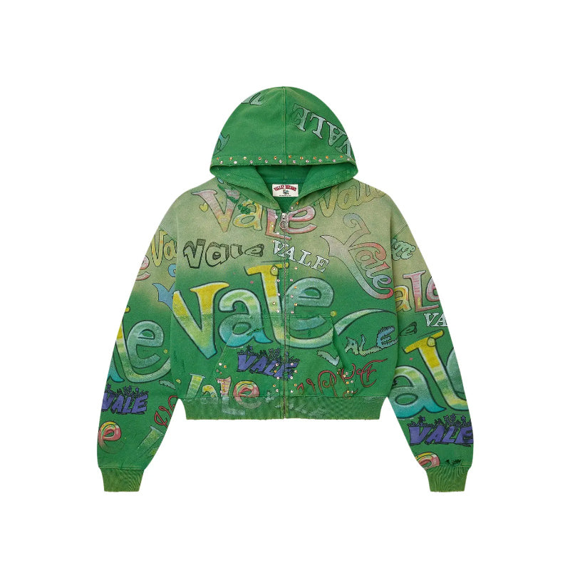 Vale Forever Spearmint Zip Up Hoodie Green