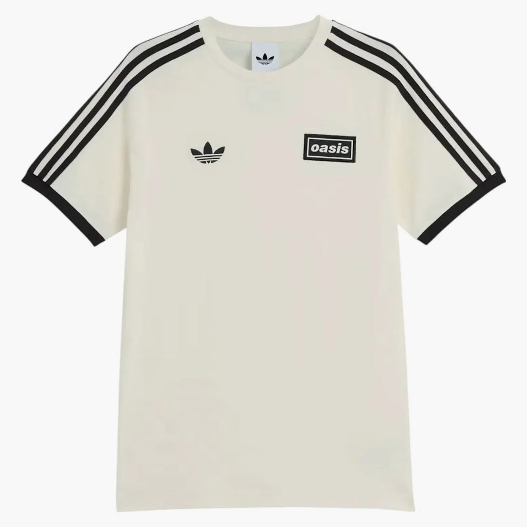 adidas x Oasis Tour 3-Stripes T-Shirt Cream White