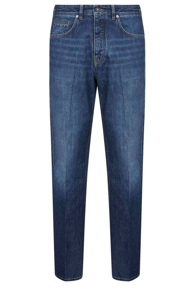 Givenchy Logo-Embroidered Straight-Leg Jeans