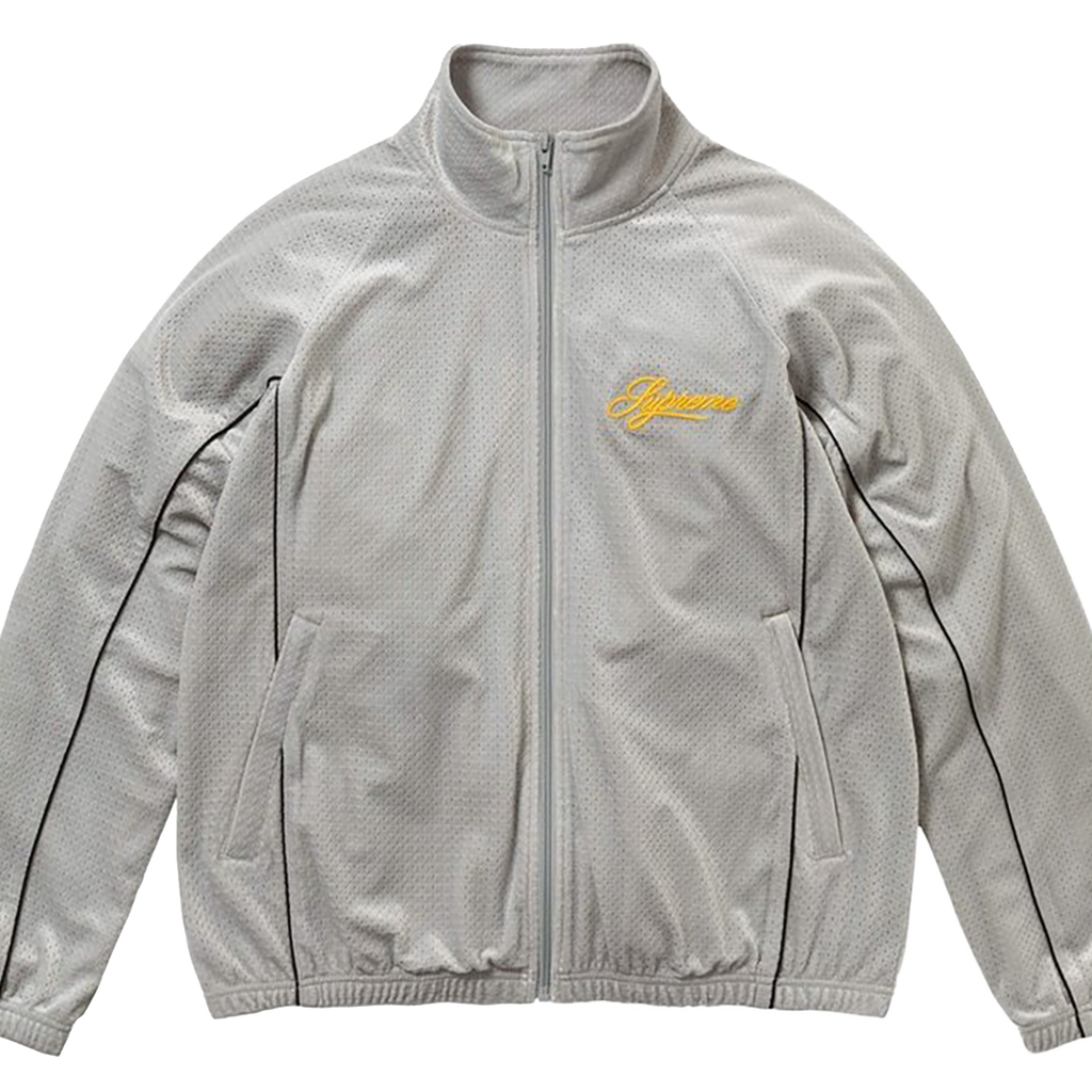 Supreme Velour Mesh Track Jacket Silver