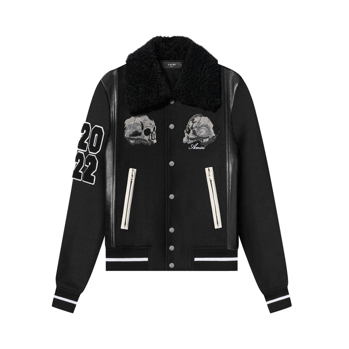 AMIRI Wes Lang Skull Varsity Jacket
