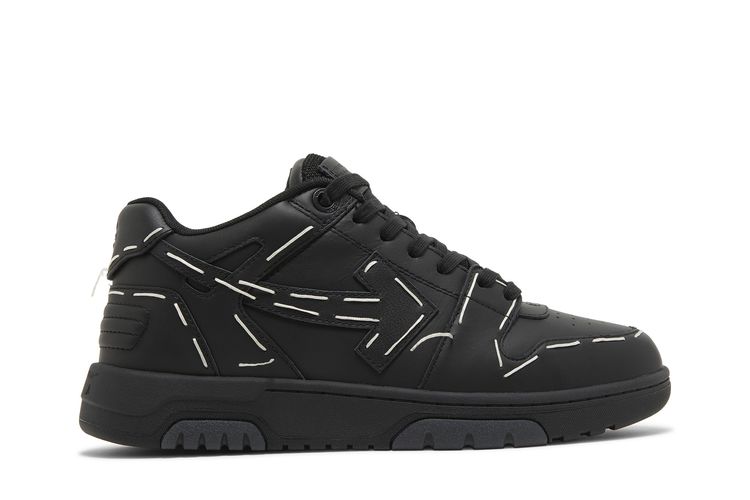 OFF-WHITE Out Of Office OOO Low Tops Triple Black