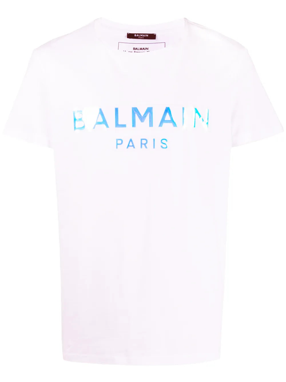 Balmain - Slim-Fit Iridescent Logo-Embossed Cotton-Jersey T-Shirt White