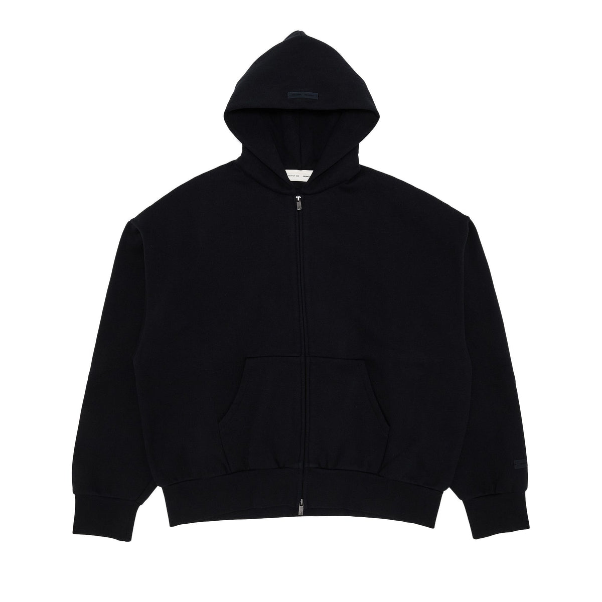 Fear of God Essentials Classic Fleece Zip-Up Hoodie Jet Black