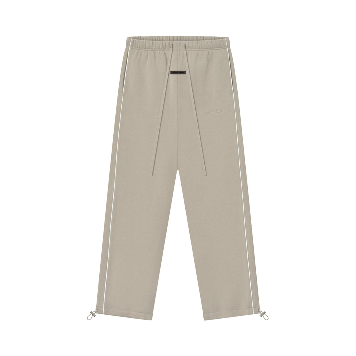 Fear of God Essentials Relaxed Fleece Piping Sweatpant Timber/Cloud White