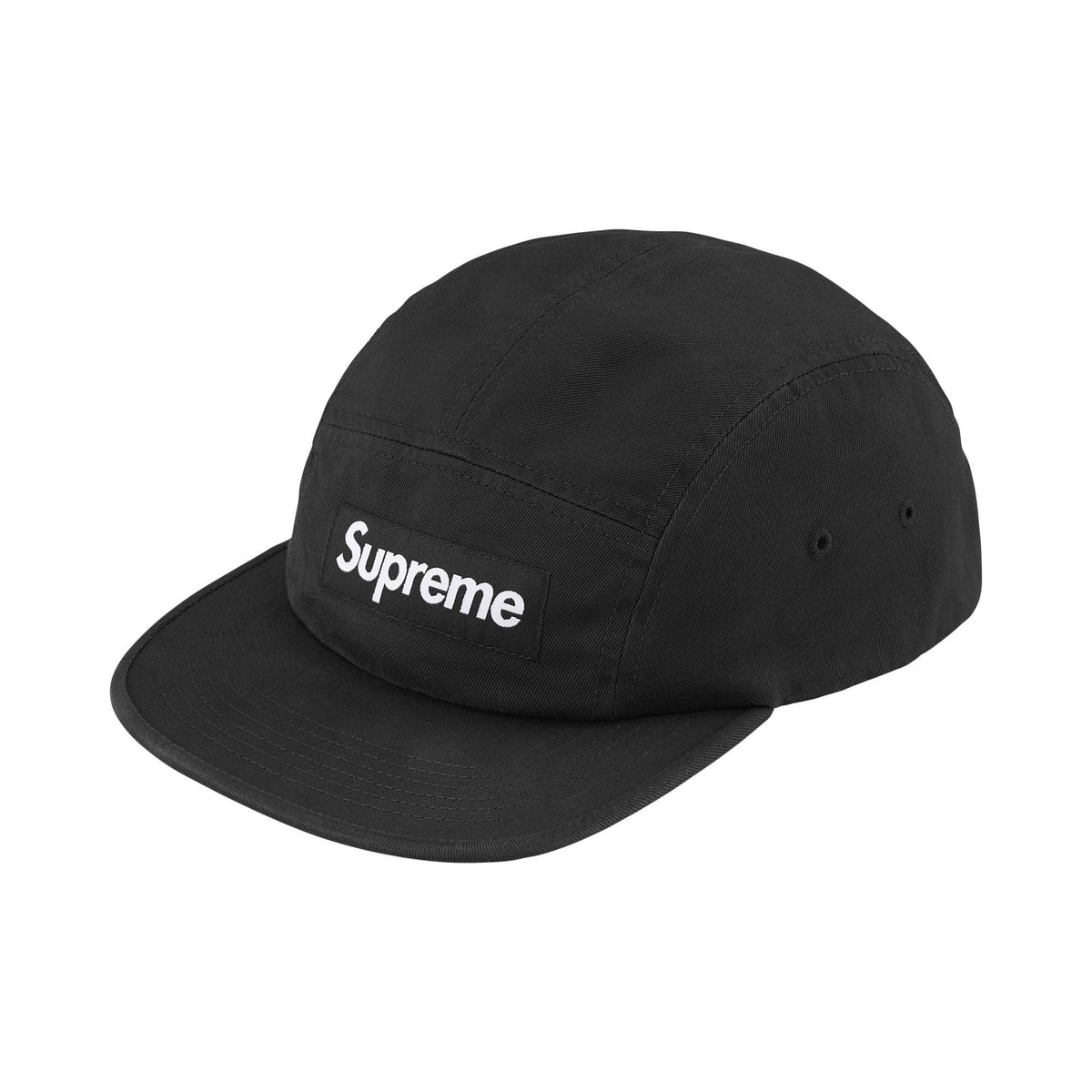 Supreme Washed Chino Twill Camp Cap (SS26) Black
