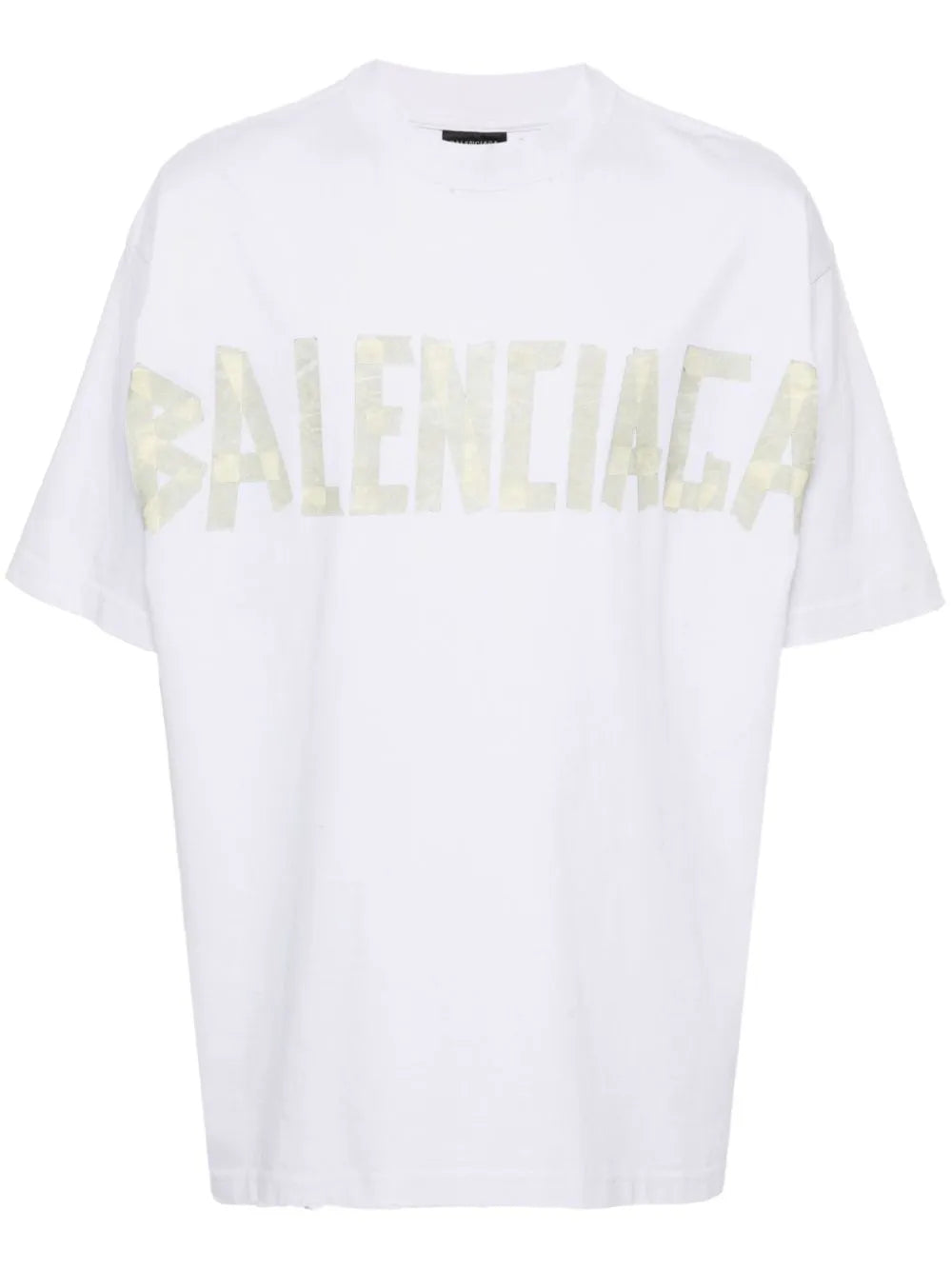 Balenciaga Men's Tape T-Shirt in White