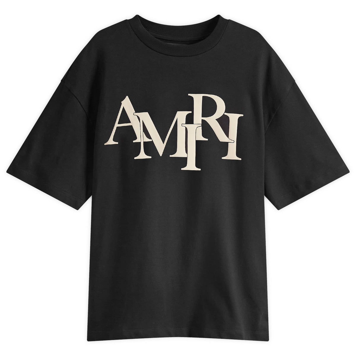 AMIRI Staggered Logo Tee Black