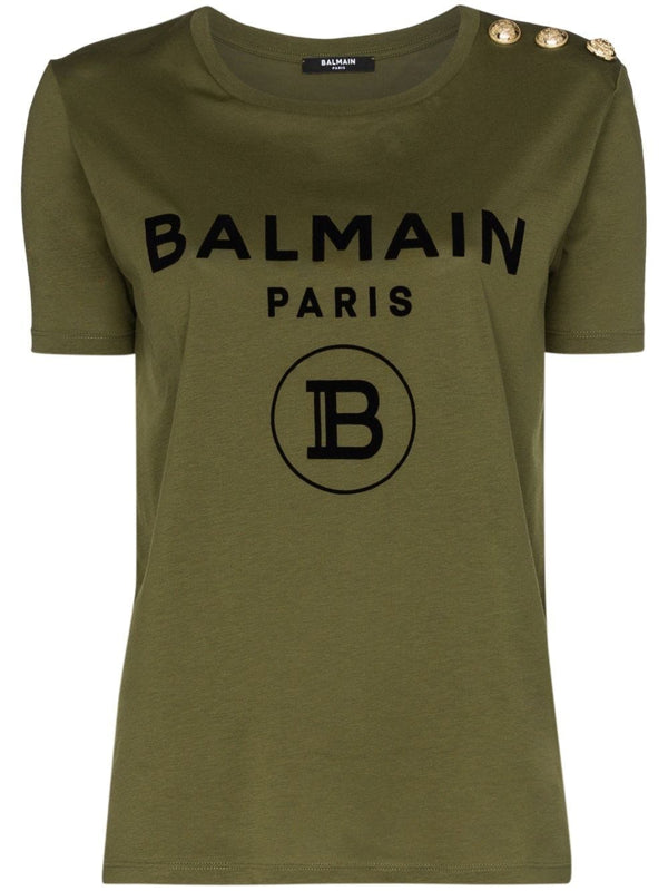 Balmain Paris Olive Tee