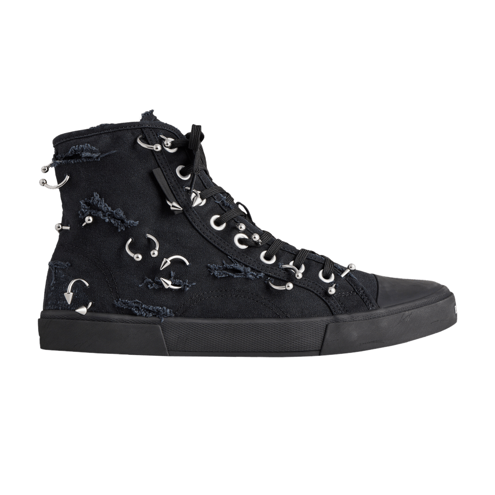 Balenciaga Paris Destroyed Canvas with Piercings Black High Top