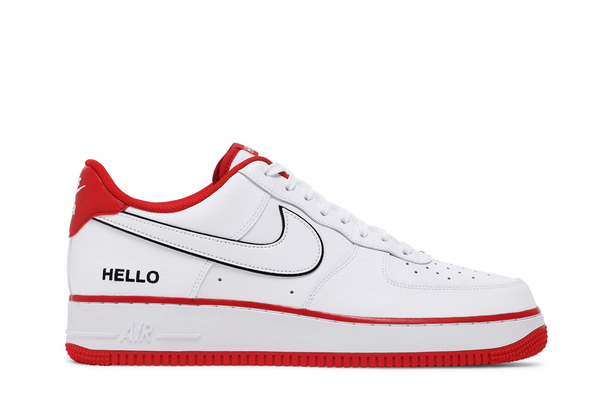 Nike Air Force 1 Low White Red Hello