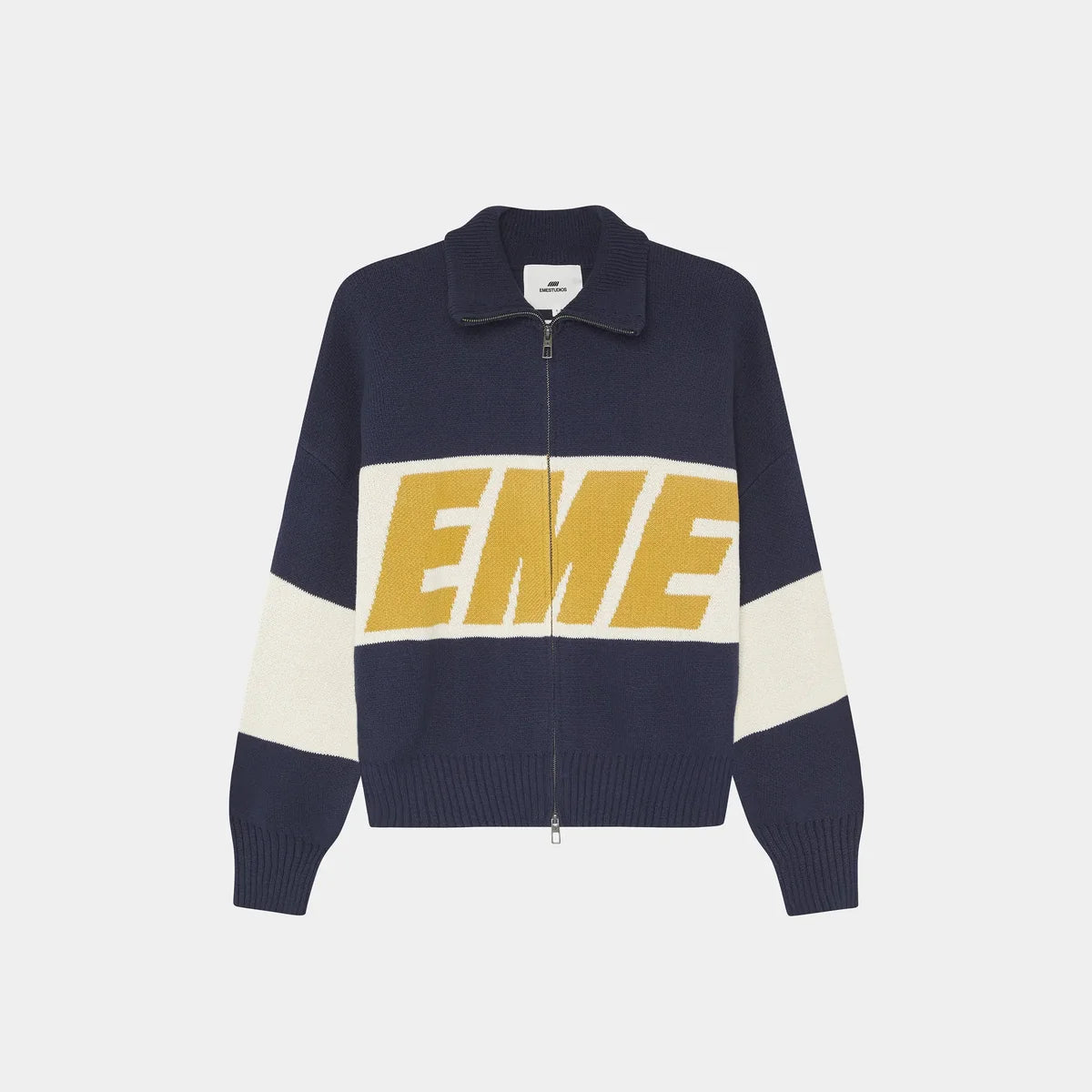 Eme Studios Thrill Mustard Zipper Knit