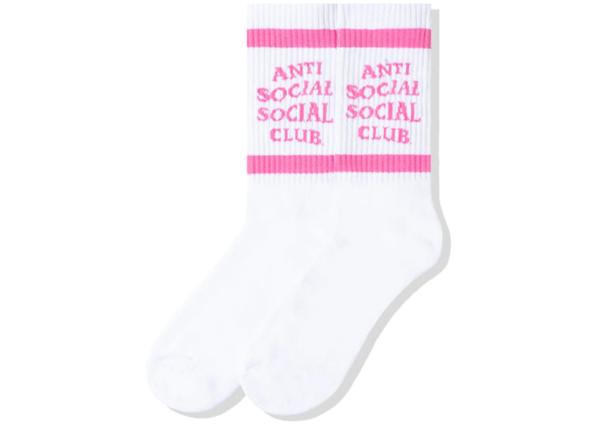 Anti Social Social Club Down The Tube Socks Pink/White