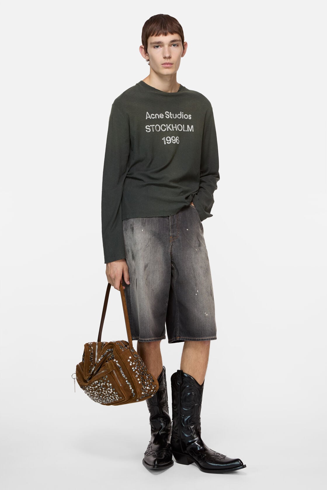 Acne Studios Sprayed logo t-shirt 1996 Black